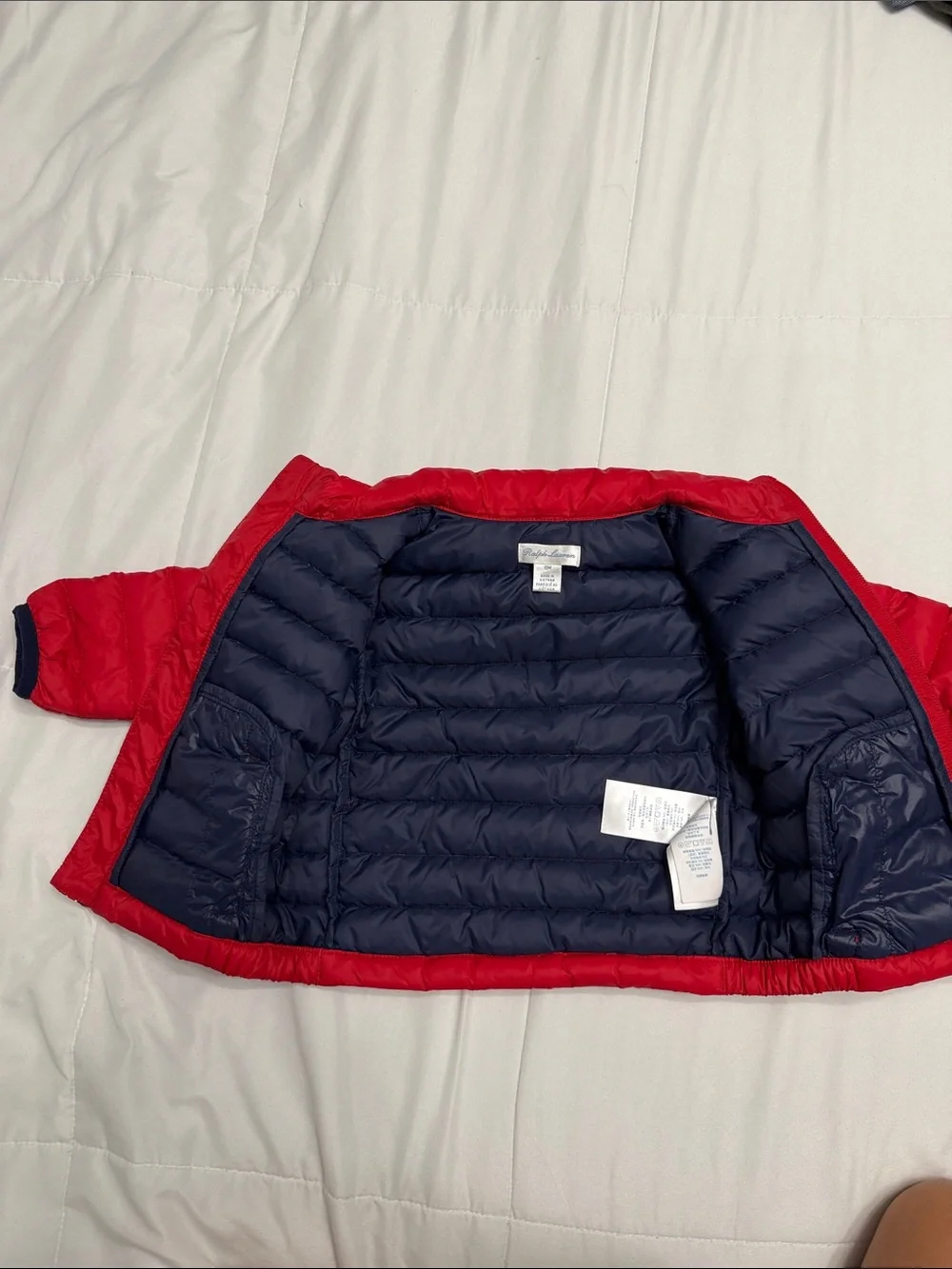 Ralph Lauren Red Quilted Puffer Jacket